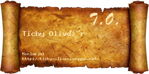 Tichy Olivér névjegykártya